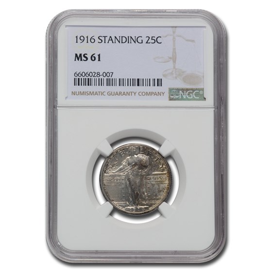 1916 Standing Liberty Quarter MS-61 NGC 1916 Standing Liberty Quarter MS-61 NGC